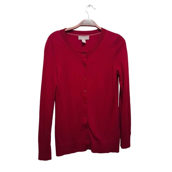 Banana Republic Womens Size Small Merino Wool Old Money Preppy Holiday Cardigan - Picture 1 of 5